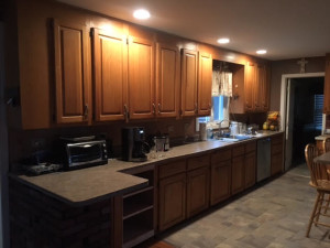 prior to painting cabinets in Andover