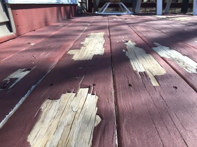 peeling deck in Andover 01810