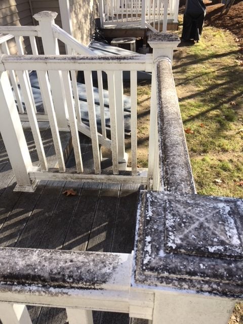 Vinyl and composite decking cleaning